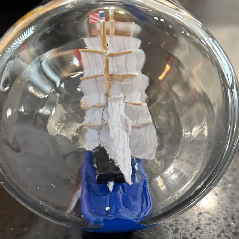 Decorative Ship in a Bottle with Cork - Picture 5 of 6